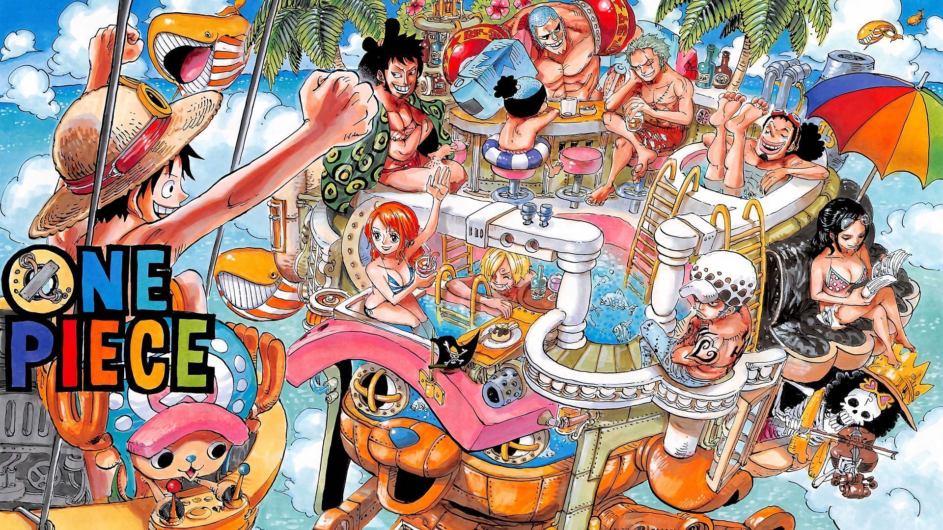 One of the color spreads for the Dressrosa arc in the manga. (Image via Shueisha)