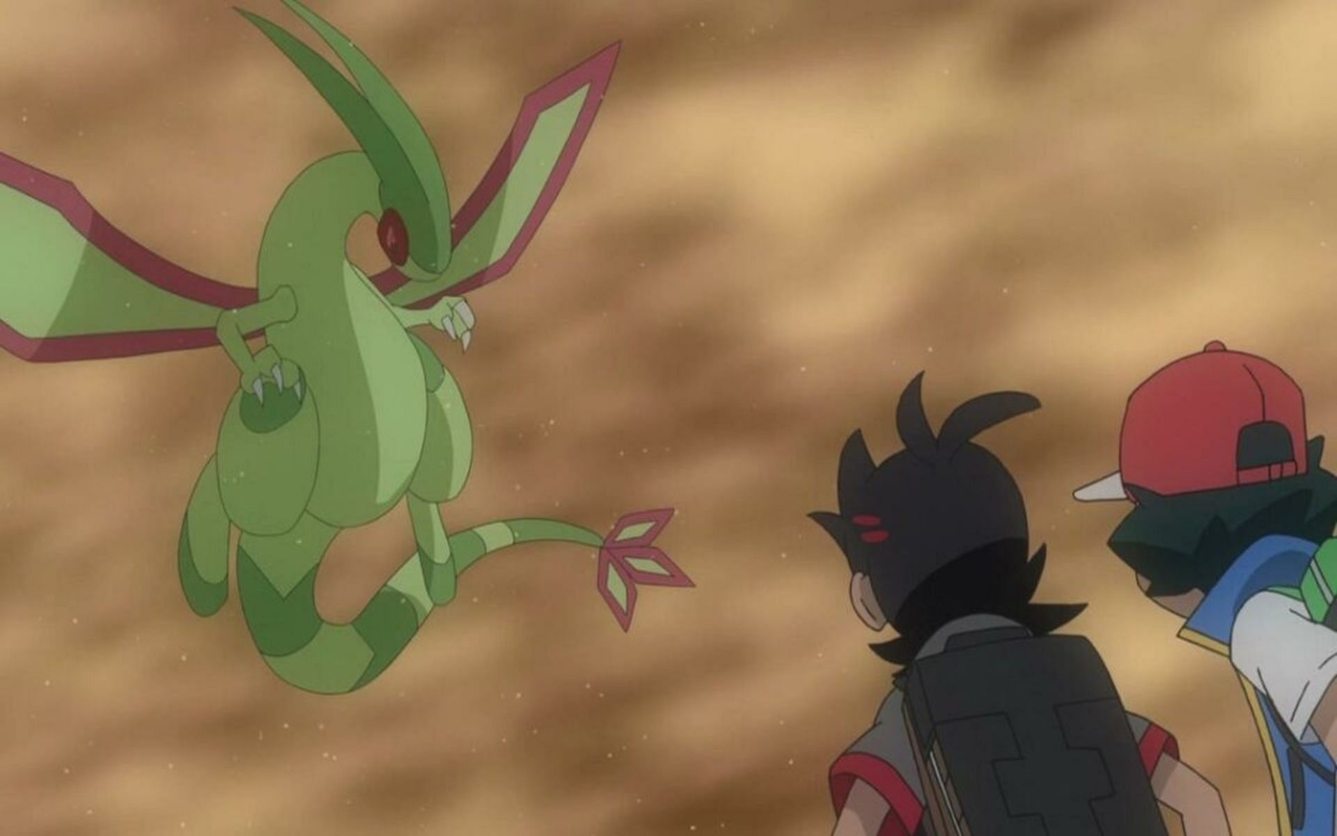 Flygon learns powerful Ground-type attacks like Earth Power and Earthquake (Image via The Pokemon Company)