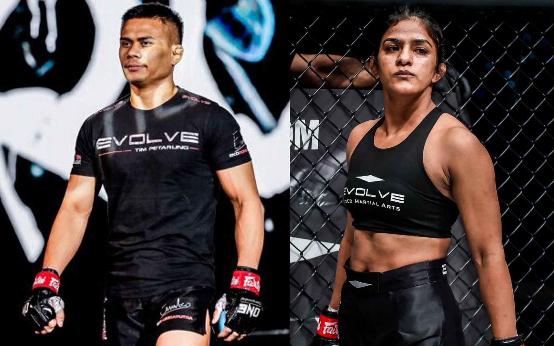 Evolve teammates Eko Roni Saputra (Left) and Ritu Phogat (Right) share a close friendship
