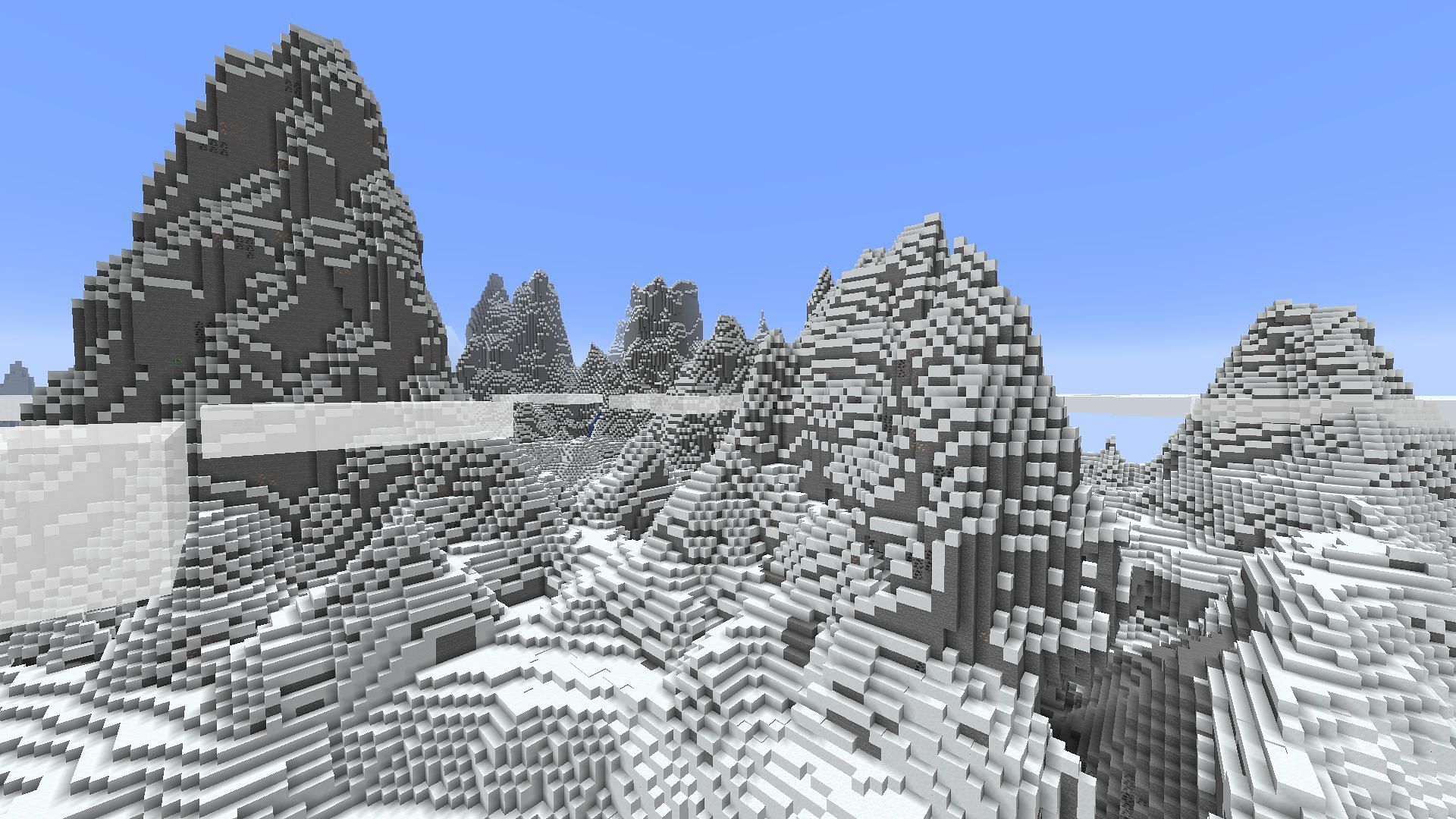 Jagged Peaks Biome (Image via Minecraft Wiki)
