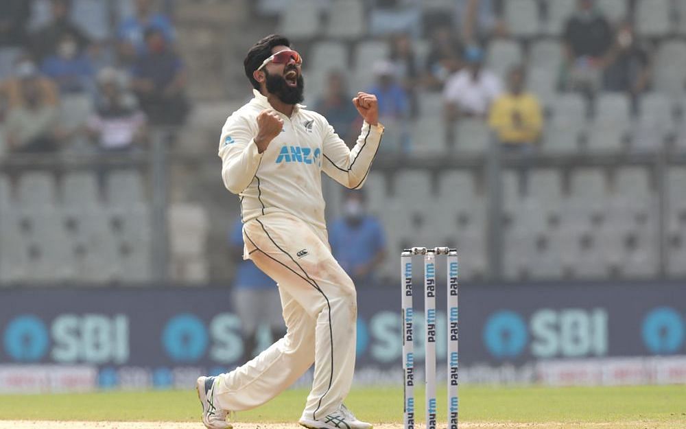 Ajaz Patel snared all ten wickets in India&#039;s first innings of the Mumbai Test [P/C: BCCI]