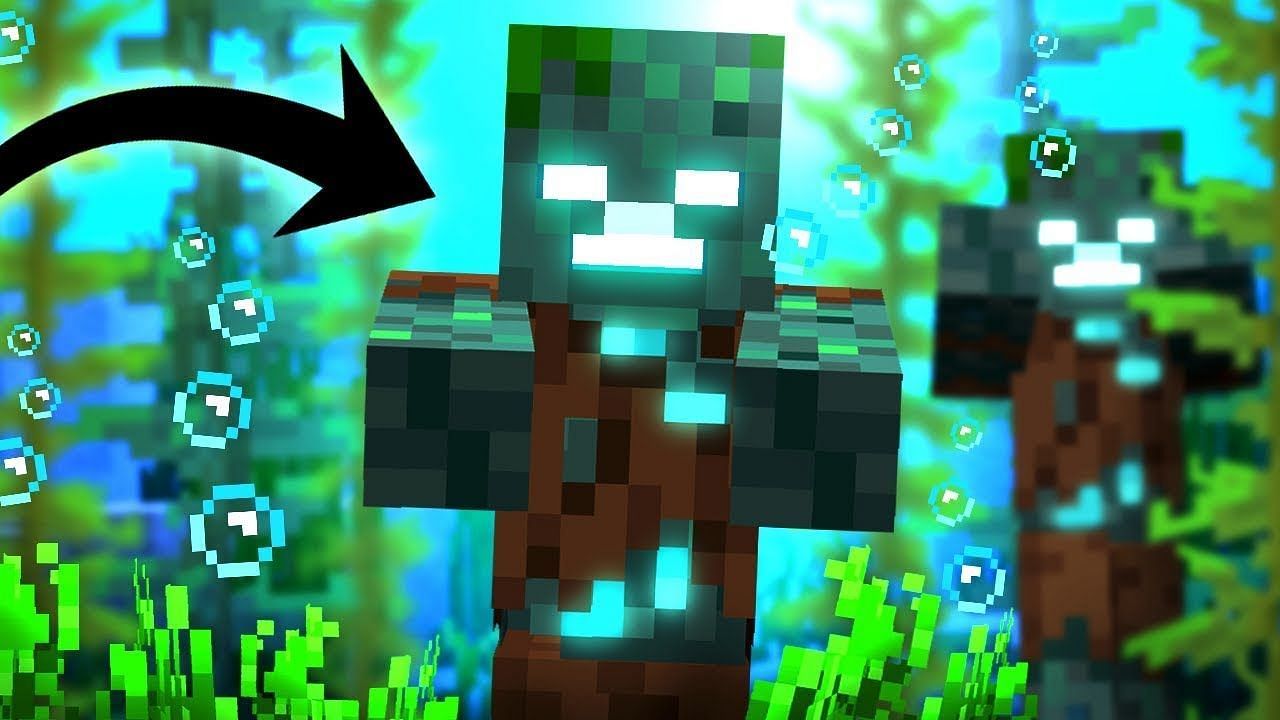 Drowned are often seen near bodies of water, and this applies to dripstone caves as well (Image via Mojang)