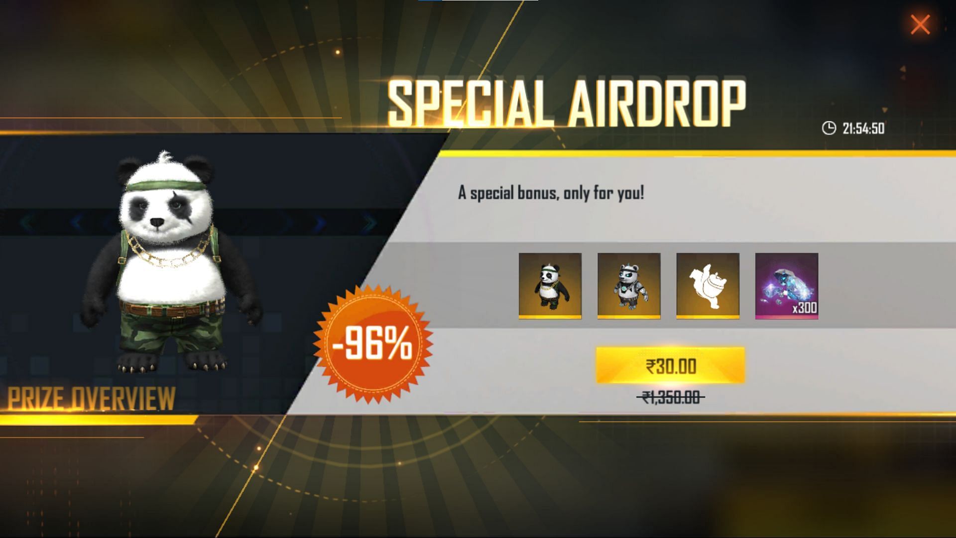 Special Aidrop is more economical than regular top-up (Image via Free Fire)
