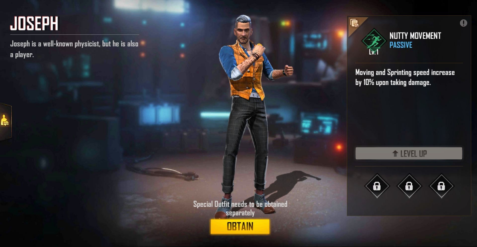 Joseph will be given to the players for free (Image via Free Fire)