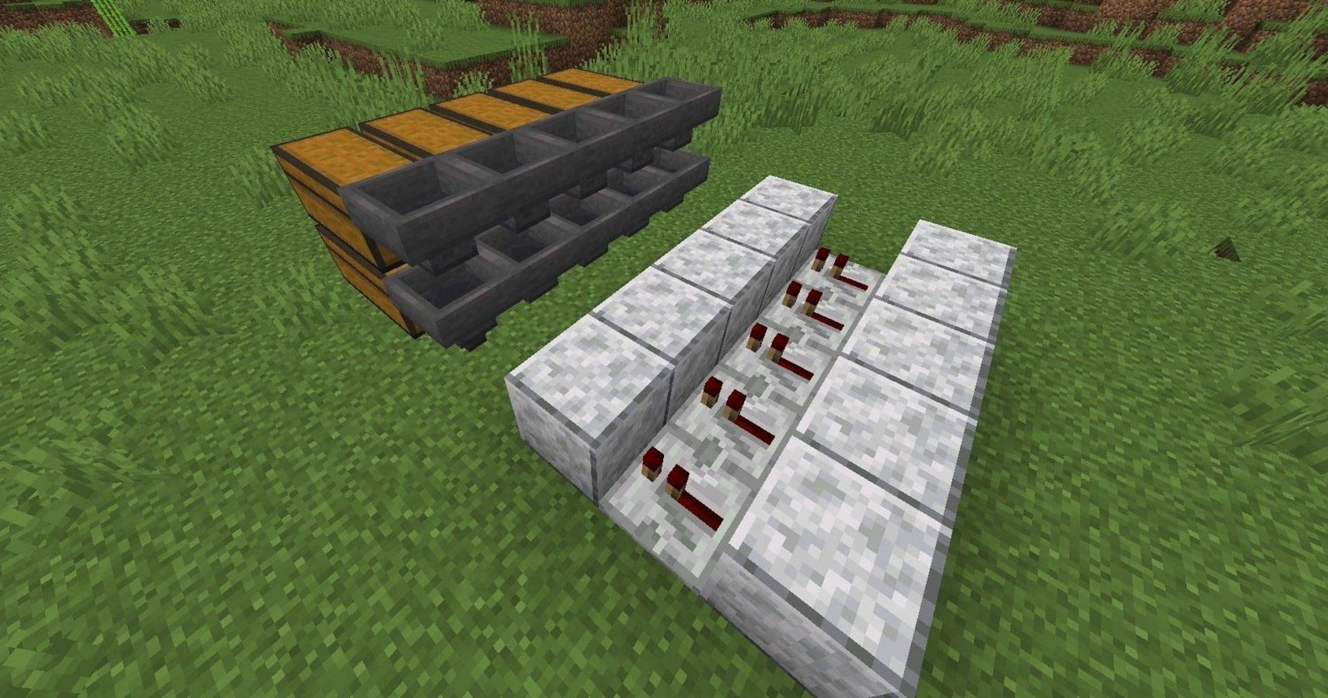 Thanks to creations like auto sorters, organizing one&#039;s items is quick and easy (Image via Mojang)