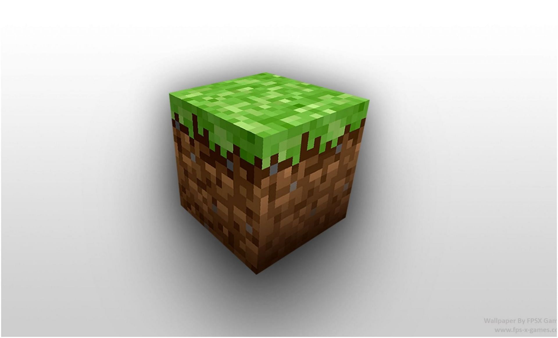 A dirt block in Minecraft (Image via WallpaperSafari/Minecraft)