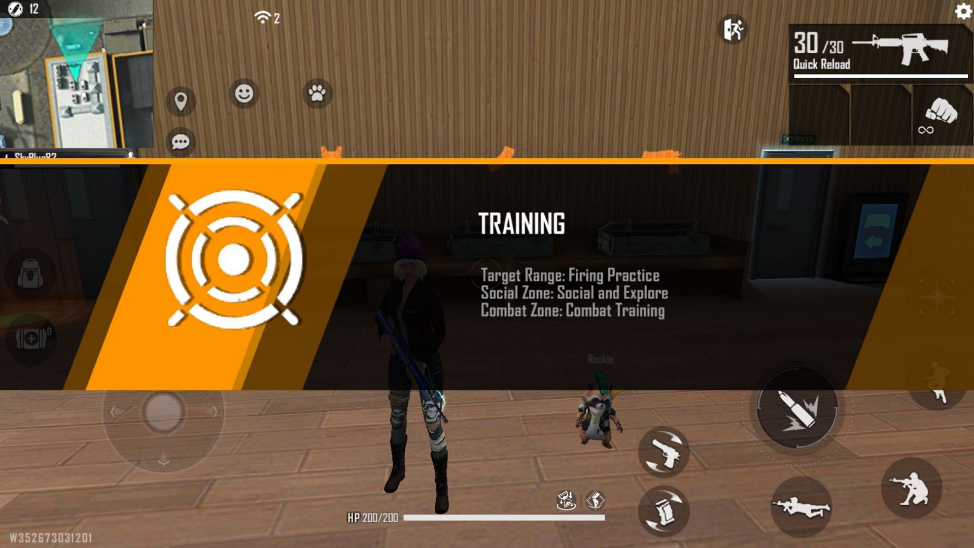 Players can visit the training range (Image via Free Fire)