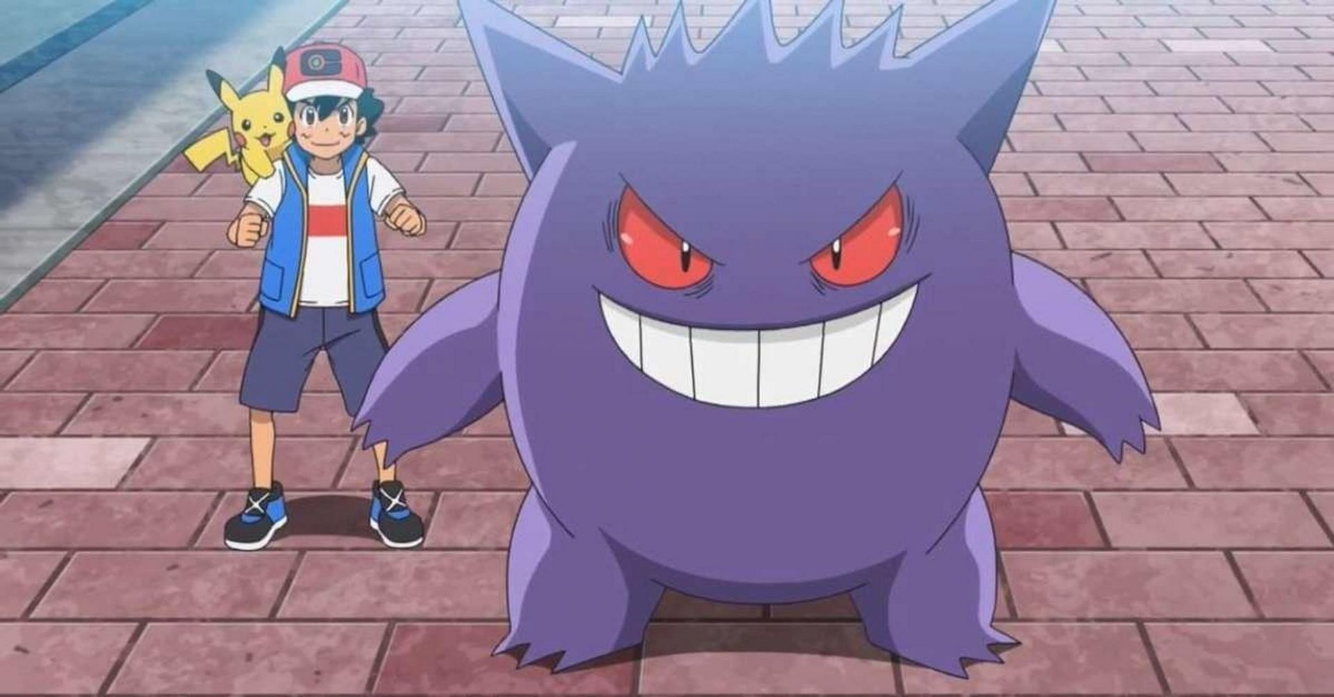 Gengar as it appears in the anime (Image via The Pokemon Company)
