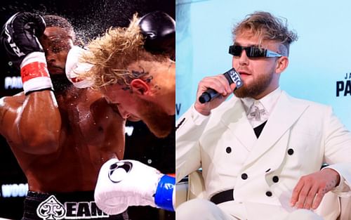 Woodley vs. Paul II (left); Jake Paul (right)