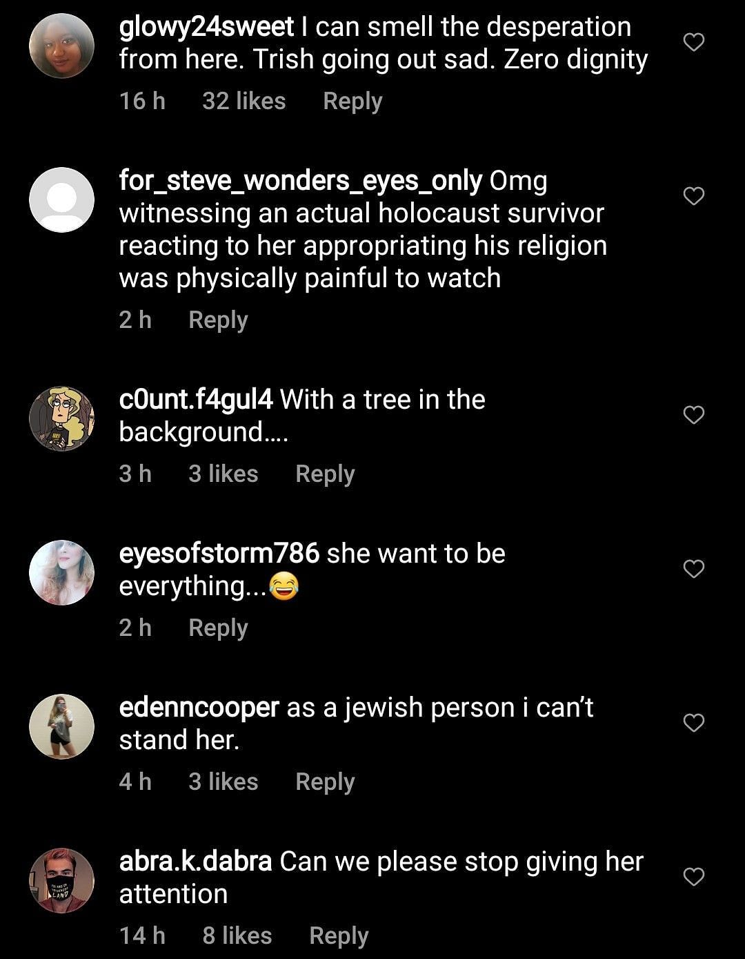 Internet reacts to Trisha Paytas disrespecting Jewish culture 1/2 (Image via defnoodles/ Instagram)