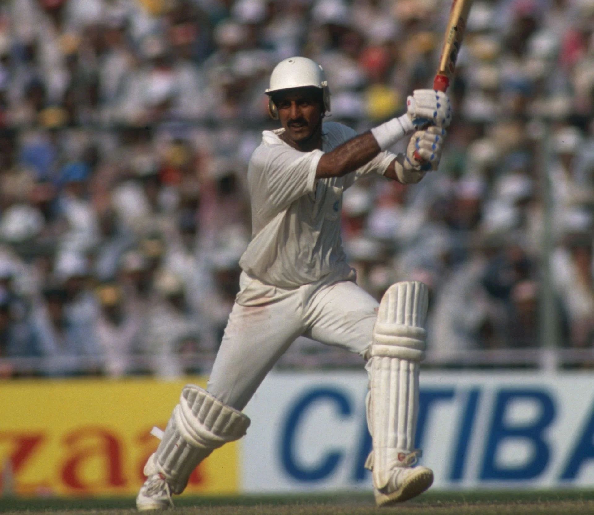 Kris Srikkanth during a Nehru Cup match between India and Pakistan held in November 1989. Pic: Getty Images