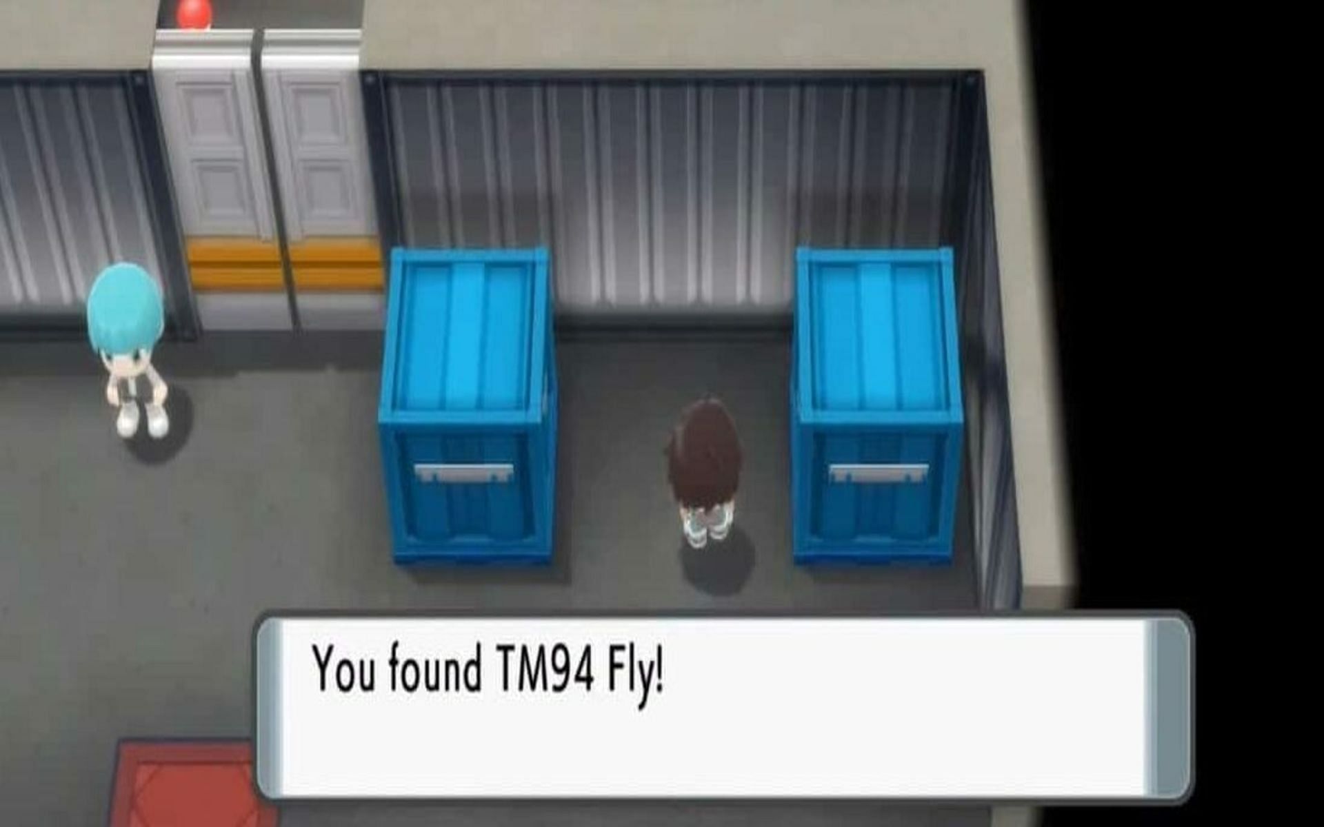 Fly est situé entre ces coffres (Image via The Pokemon Company)