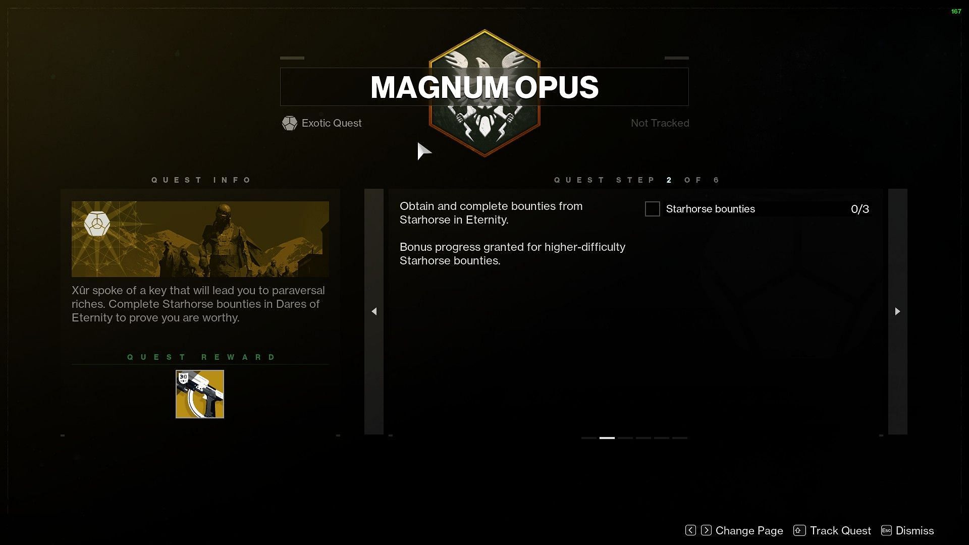 Magnum Opus Quest second step (Image via Bungie)