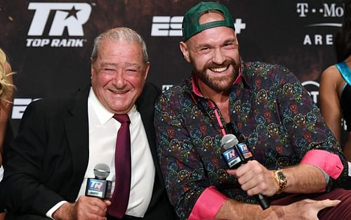 Bob Arum (left) and Tyson Fury (right)