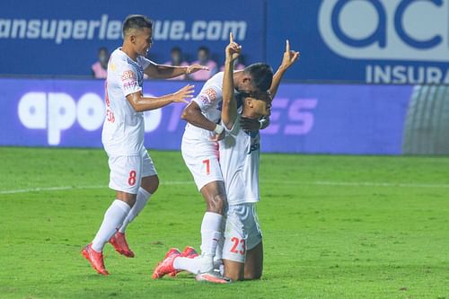 Bengaluru FC striker Cleiton Silva celebrates after scoring against Chennaiyin FC. (Image Courtesy: ISL Media)