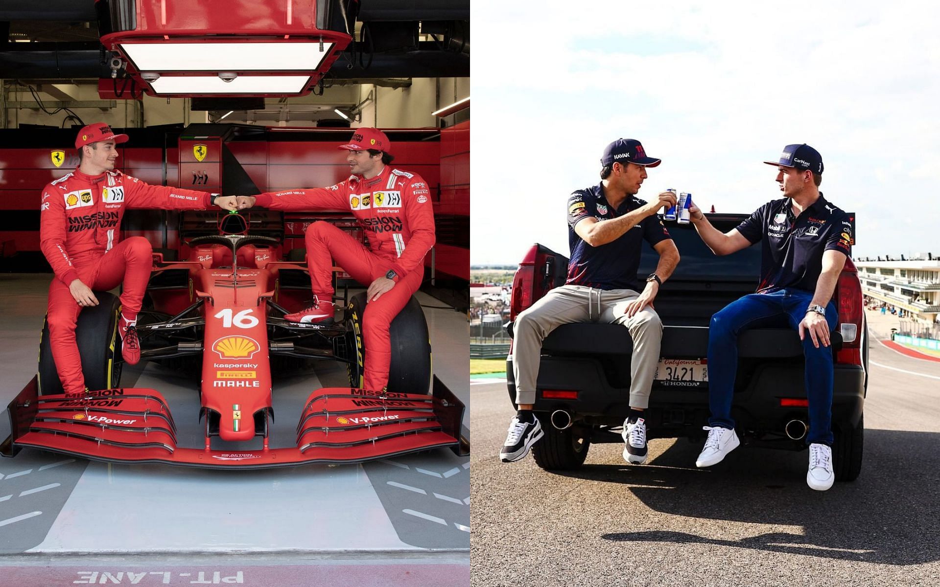 Ferrari and Red Bull (Via Instagram @scuderiaferrari, @redbullracing)