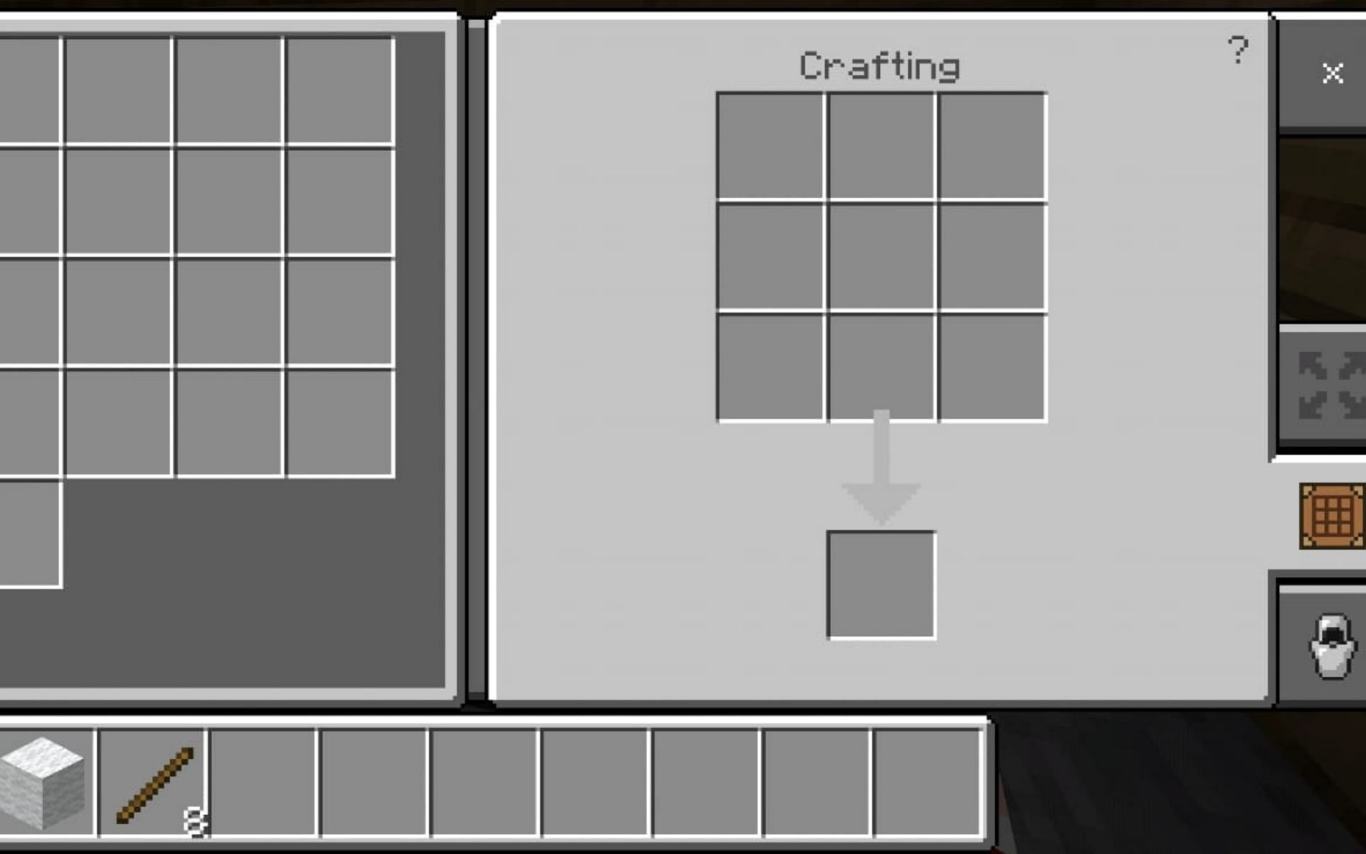 Crafting table grid (Image via Minecraft)