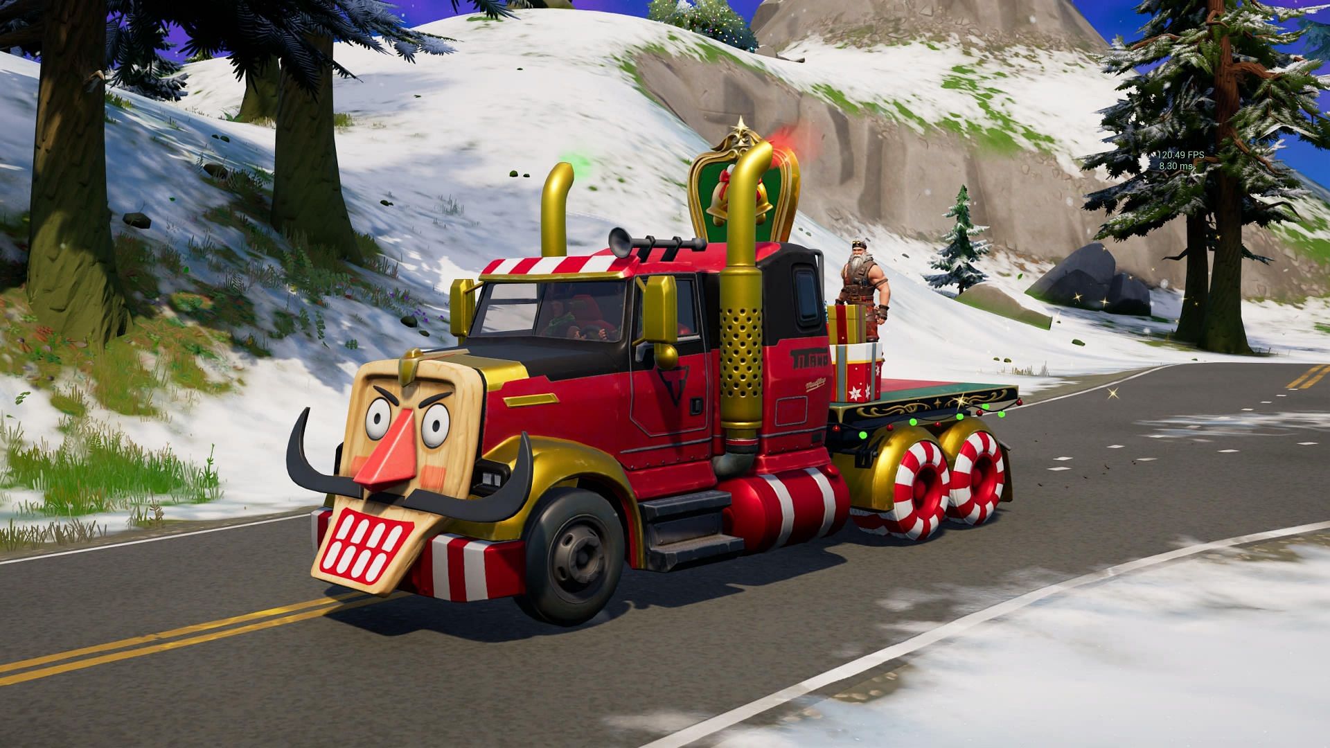 The Sgt Winter truck has arrived on the Fortnite island for the WinterFest in Chapter 3 Season 1 (Image via DocWhipple/Twitter)