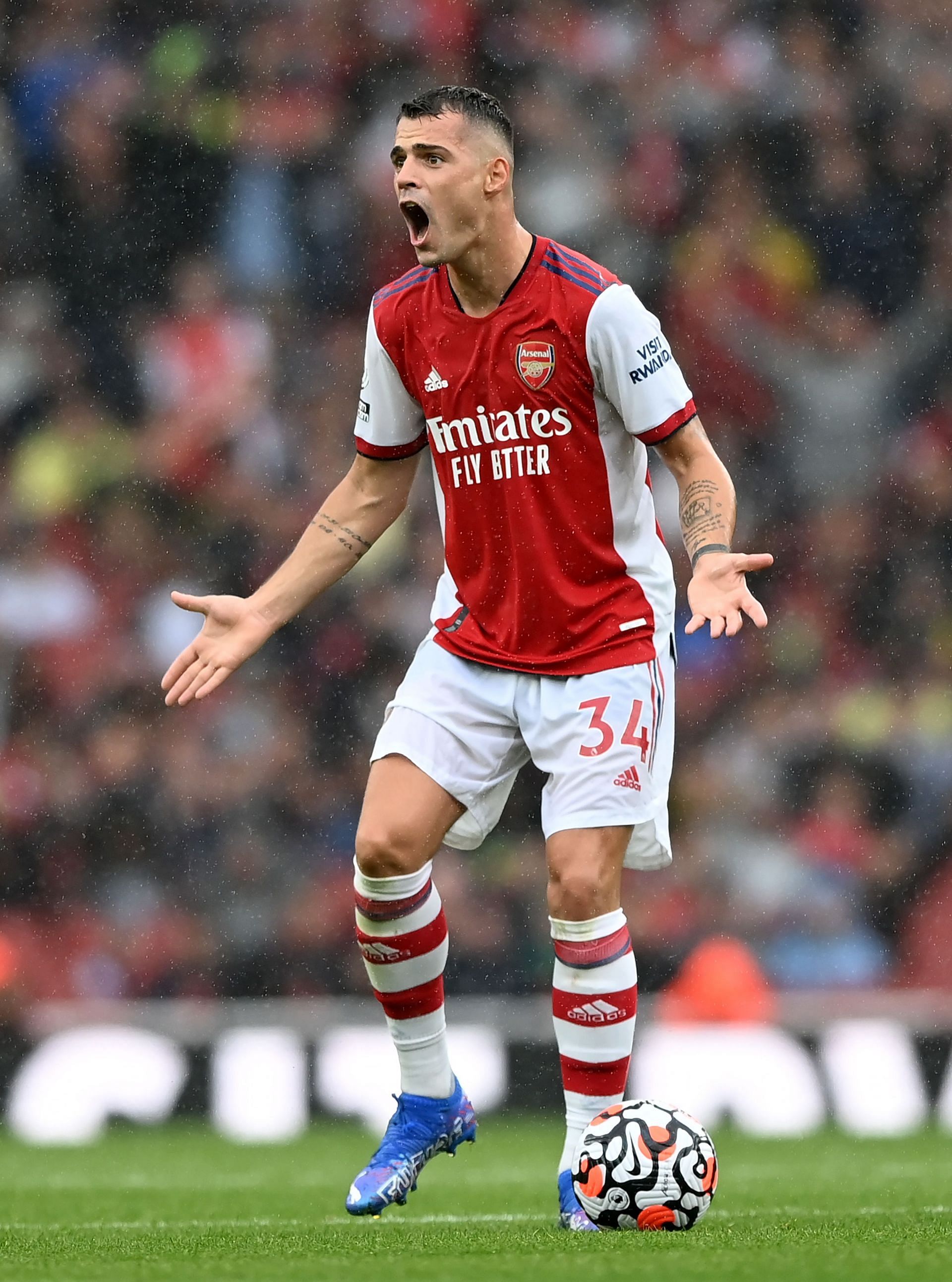 Xhaka could feature against Everton.