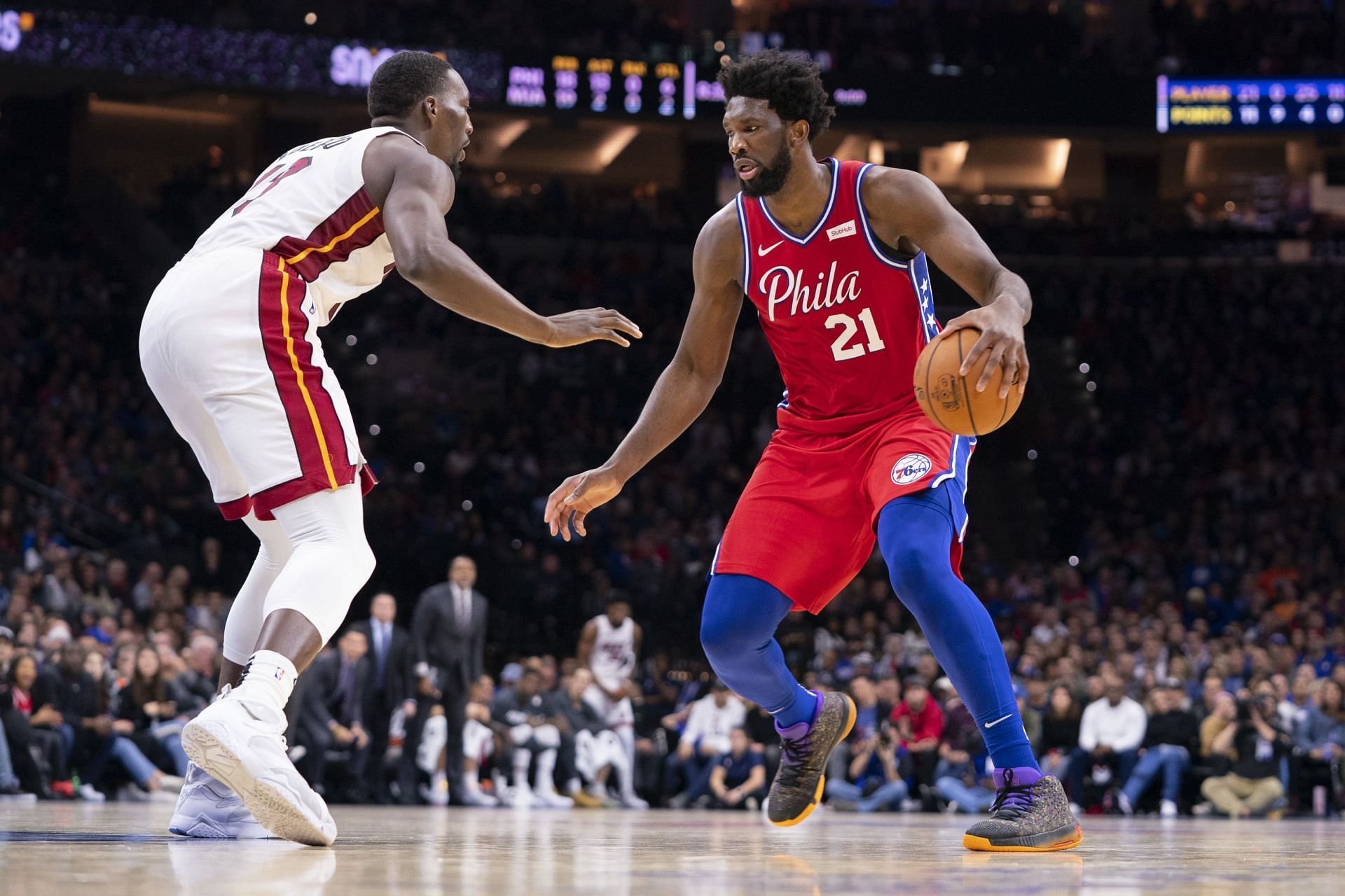 The Miami Heat and the Philadelphia 76ers are both dealing with injuries heading into their matchup on Wednesday. [Photo: All U Can Heat]