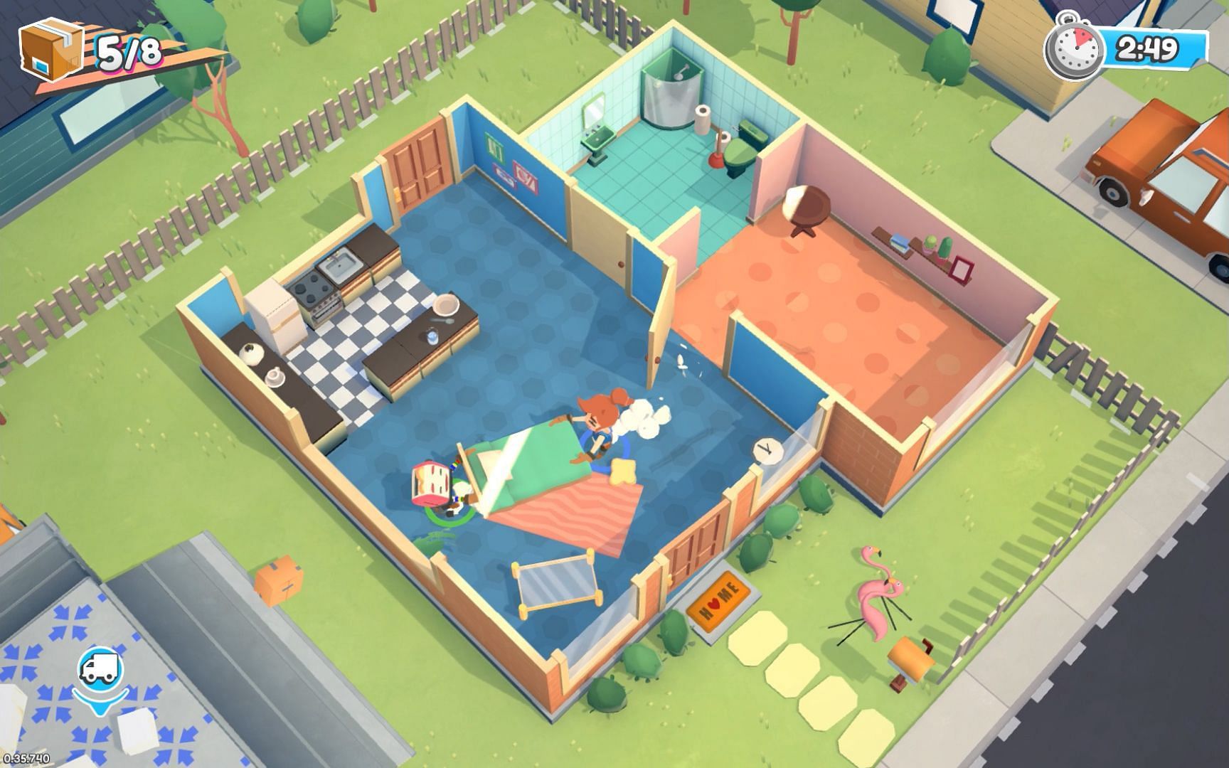 Moving Out was released on April 28th 2020 for PC, PS4, Xbox One, and the Switch (Image via Moving Out)