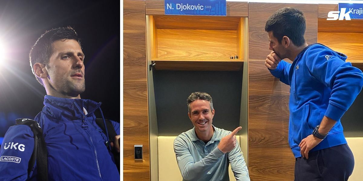 Novak Djokovic hosted Kevin Pietersen at his tennis academy