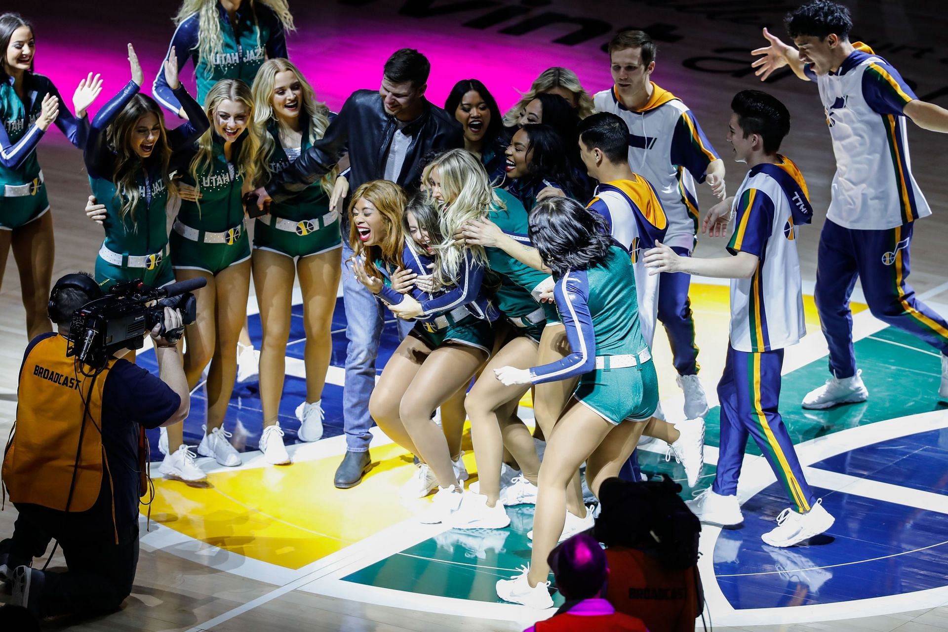 Utah Jazz dancer is proposed to in the middle of her routine. [Photo via Deseret News]