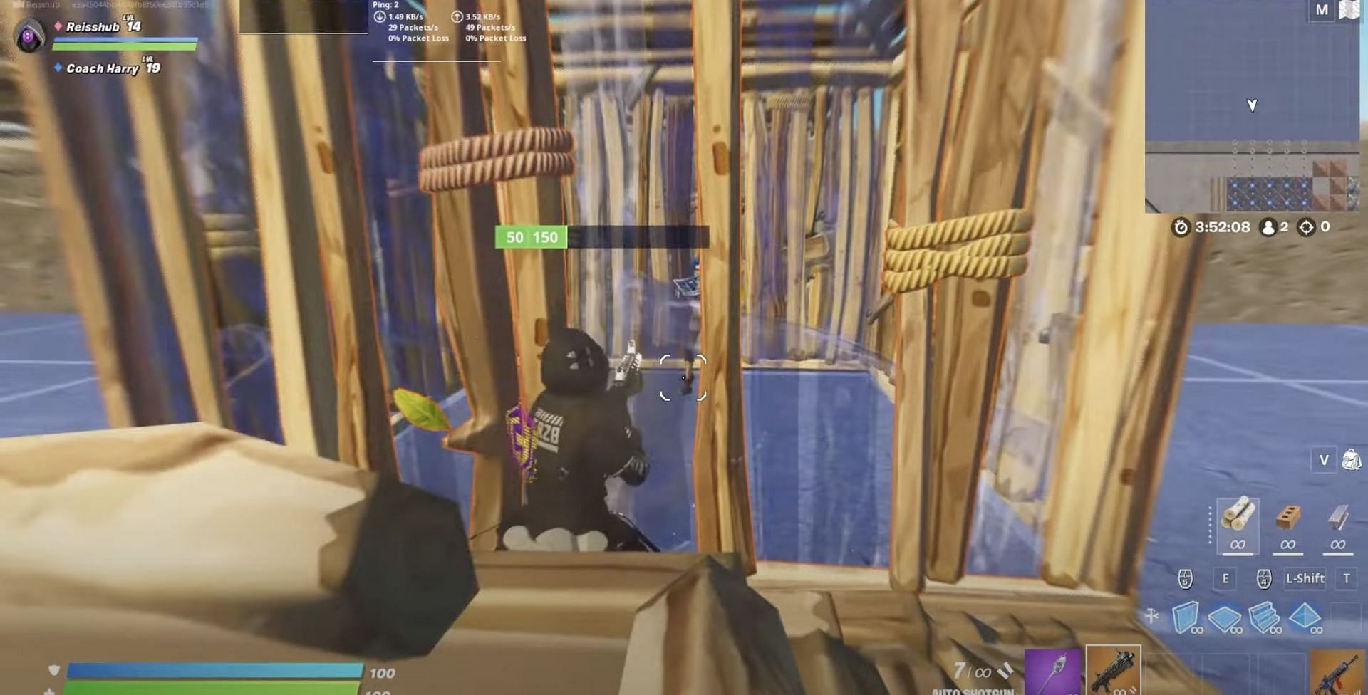 Sliding glitch in Fortnite Chapter 3 Season 1 (Image via Reisshub/YouTube)