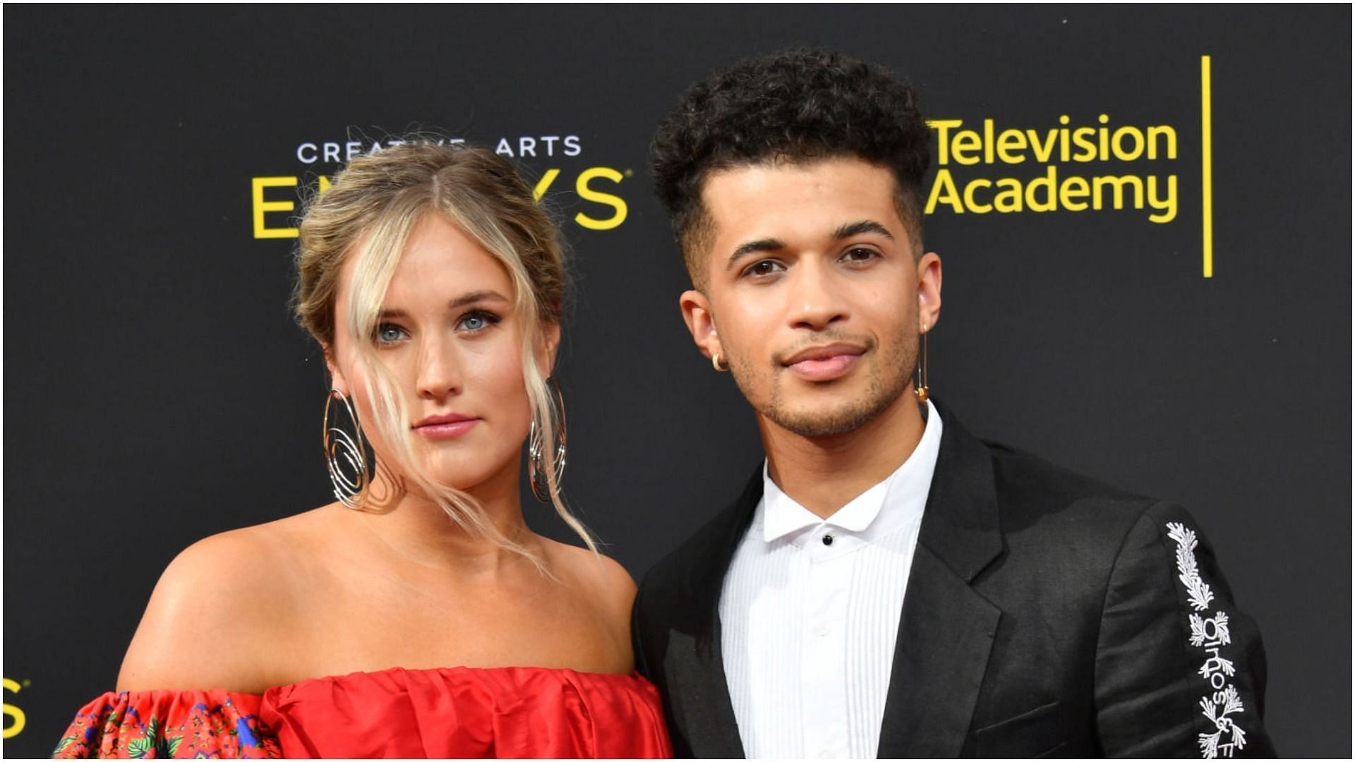 Ellie Woods and Jordan Fisher attend the 2019 Creative Arts Emmy Awards (Image by Amy Sussman via Getty Images)