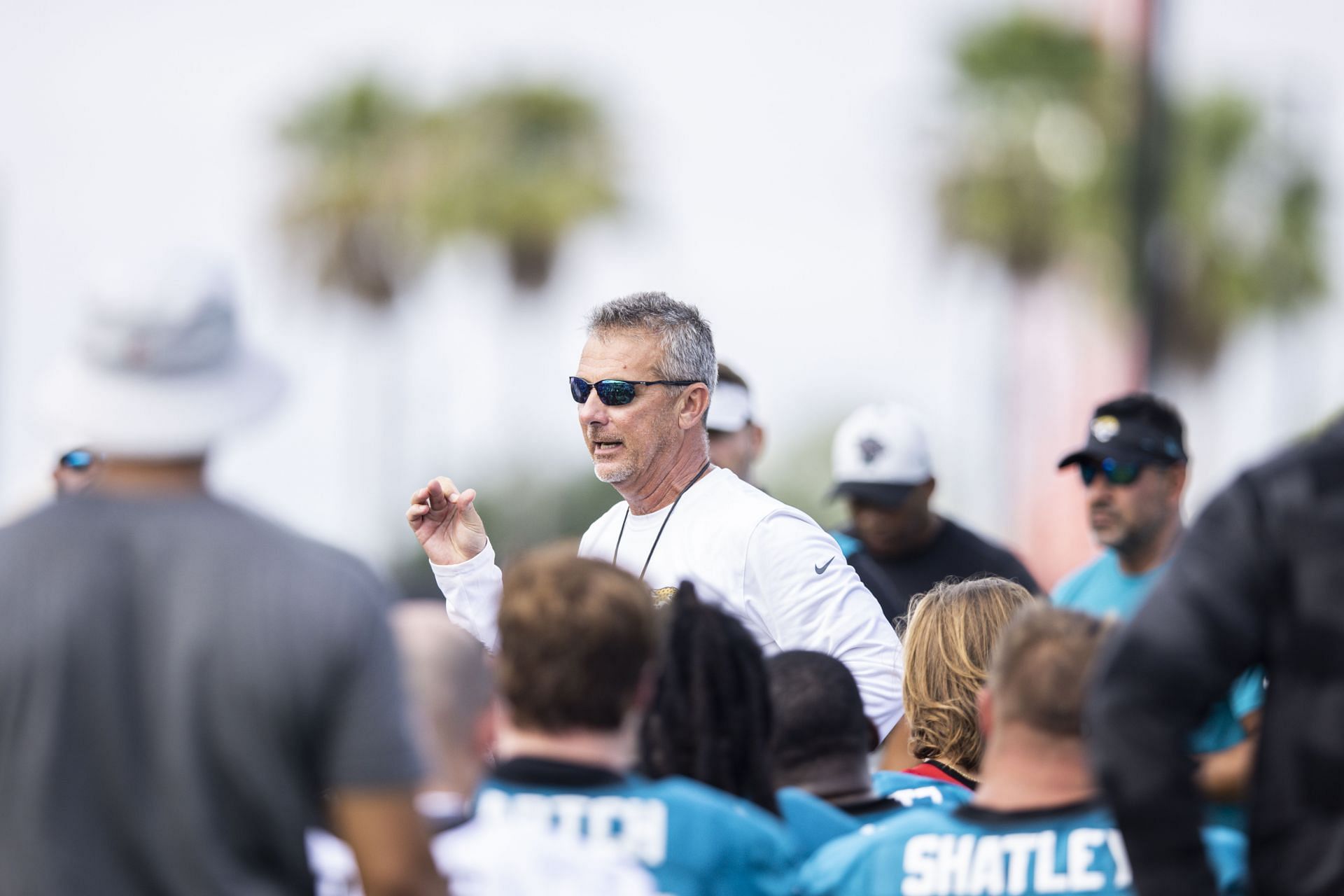 Meyer addresses his team during training camp in July (Photo: Getty)