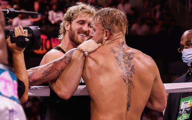 "He's literally the best" - Logan Paul beams with pride following Jake Paul's incredible KO of Tyron Woodley