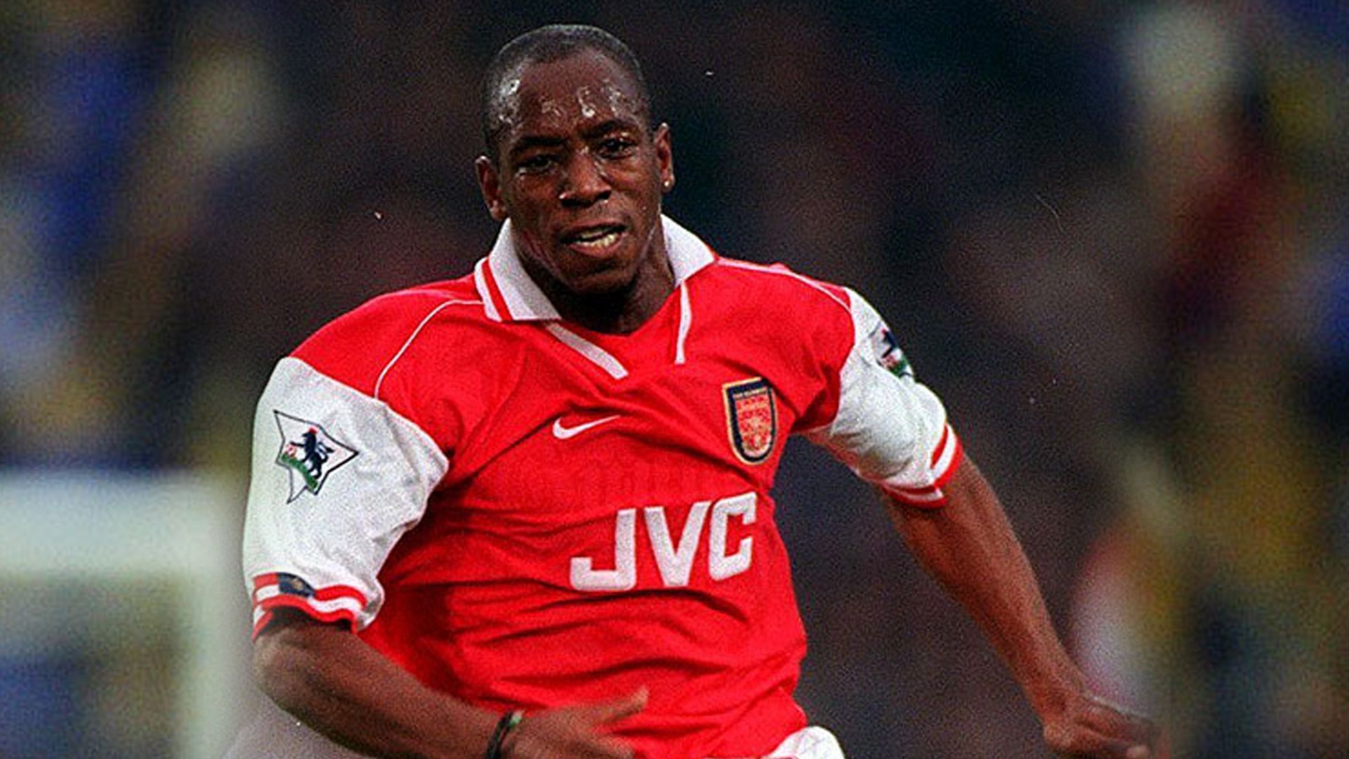 Ian Wright playing for Arsenal