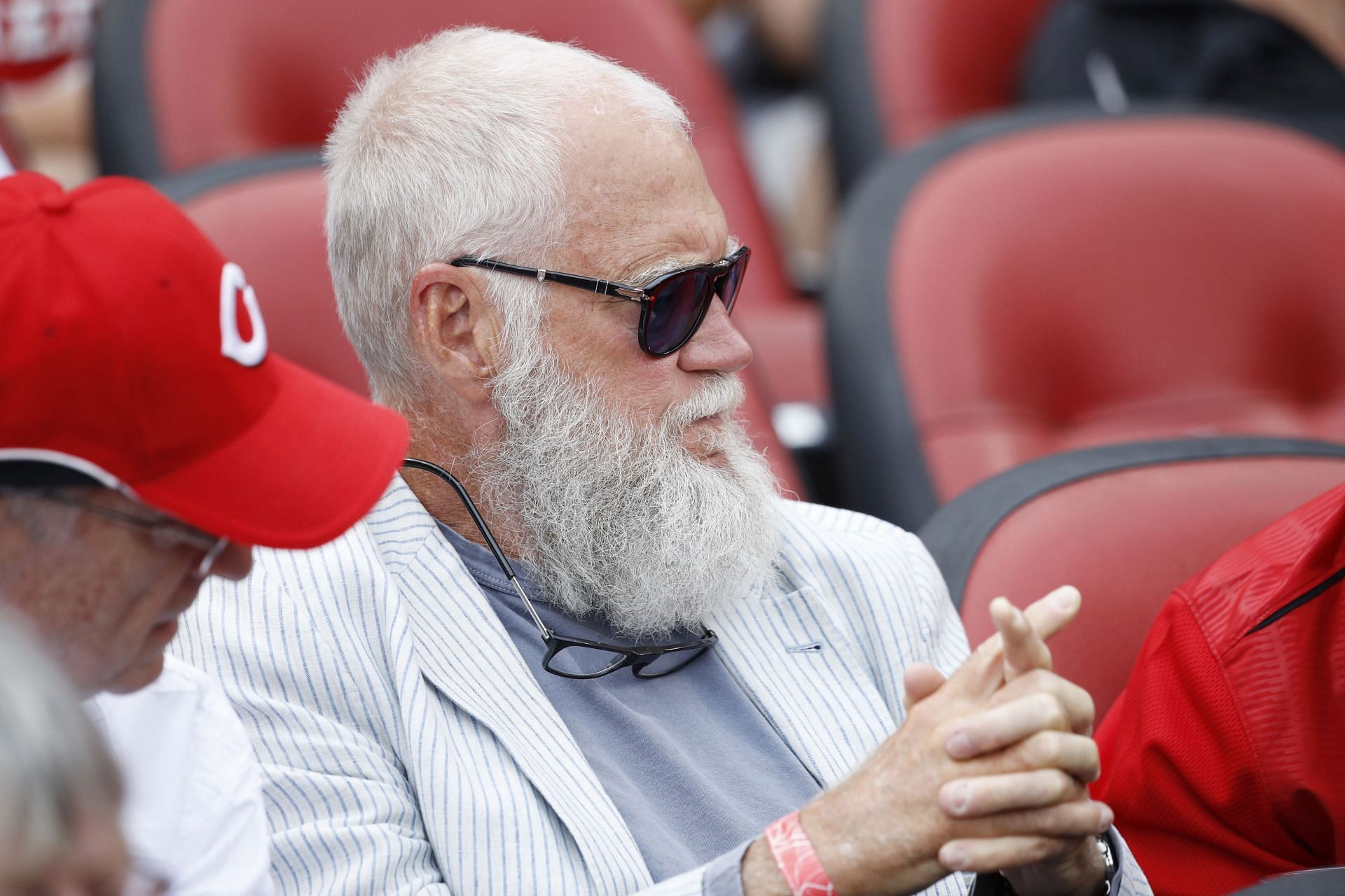 David Letterman seen at a Cincinnati Reds game in 2017 (Photo: Getty)