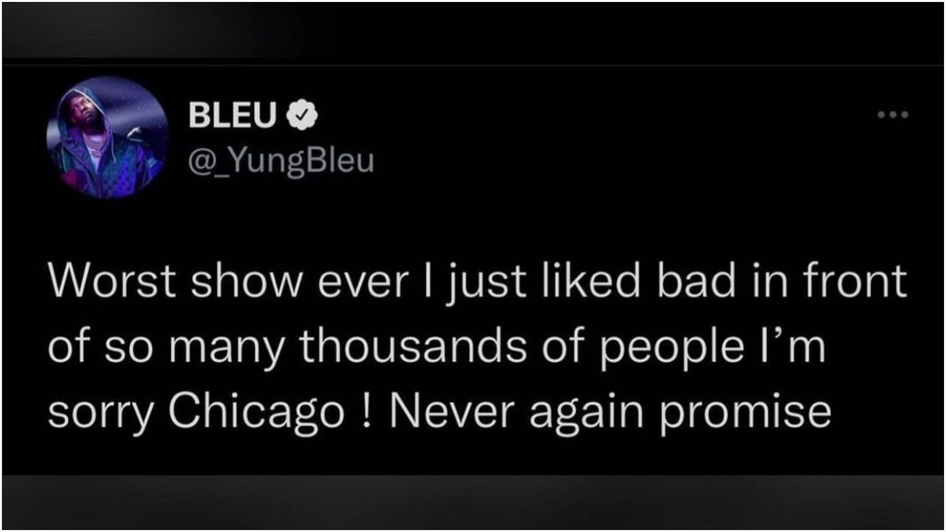 One of Yung Bleu&#039;s deleted tweets (Image via Twitter)