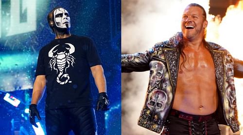 Sting (left) and Chris Jericho (right)