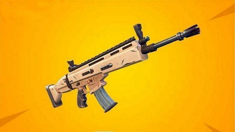 A high tier AR in Fortnite. (Image via Epic Games)