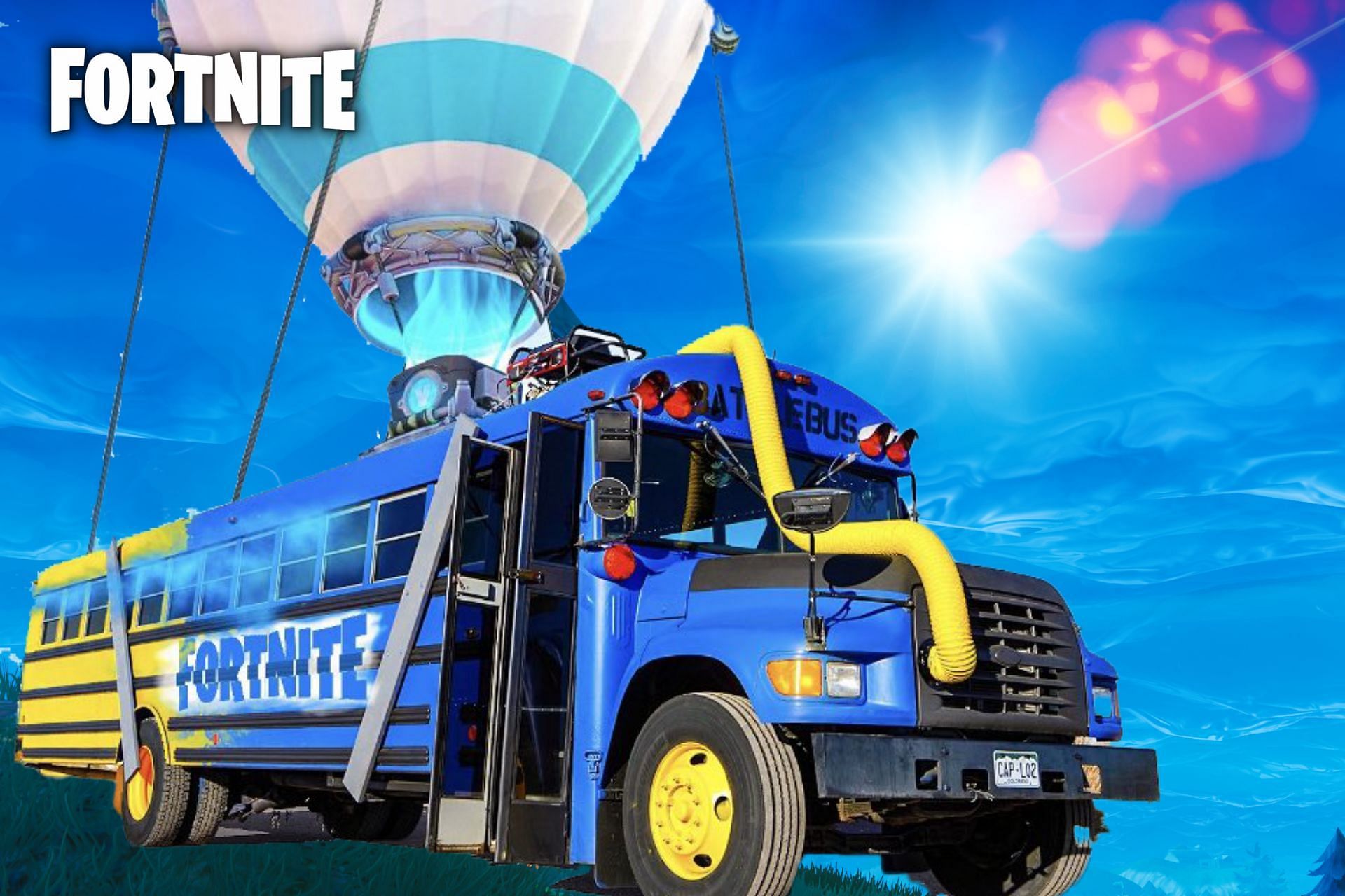 A YouTuber has recreated the famous Fortnite Battle Bus in real life (Image via Sportskeeda)