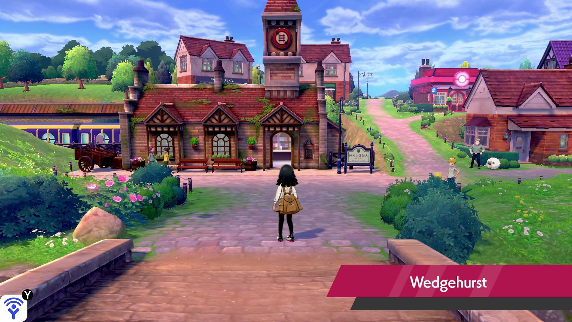 A trainer approaching Wedgehurst Station (Image via Game Freak)