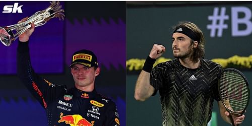 Max Verstappen and Stefanos Tsitsipas.