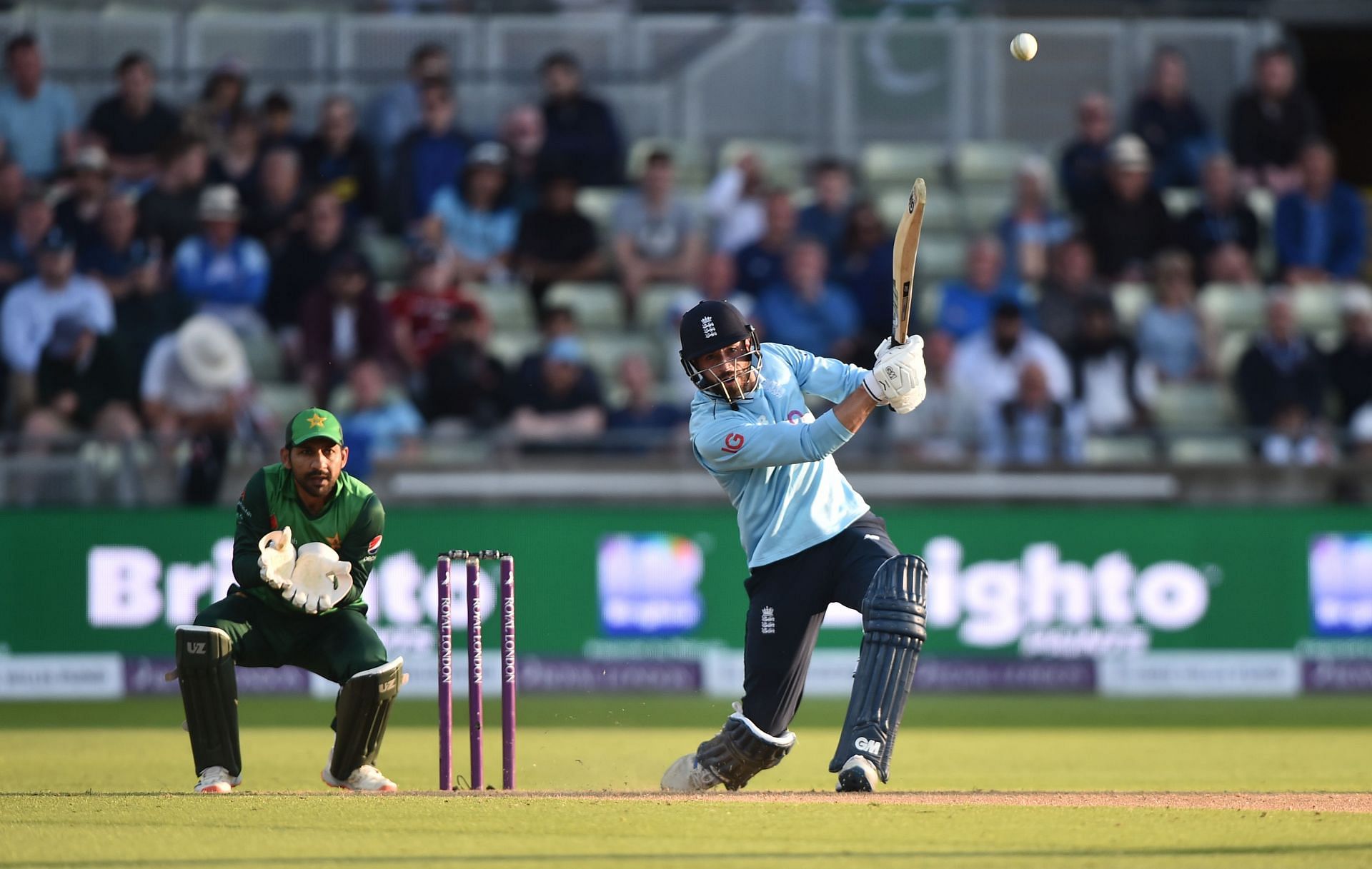 James Vince lofts one during the 3rd ODI against Pakistan. Pic: Getty Images