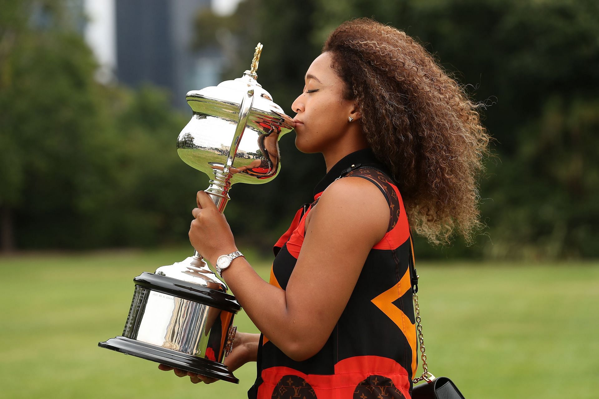 Naomi Osaka with the Australian Open 2021 title