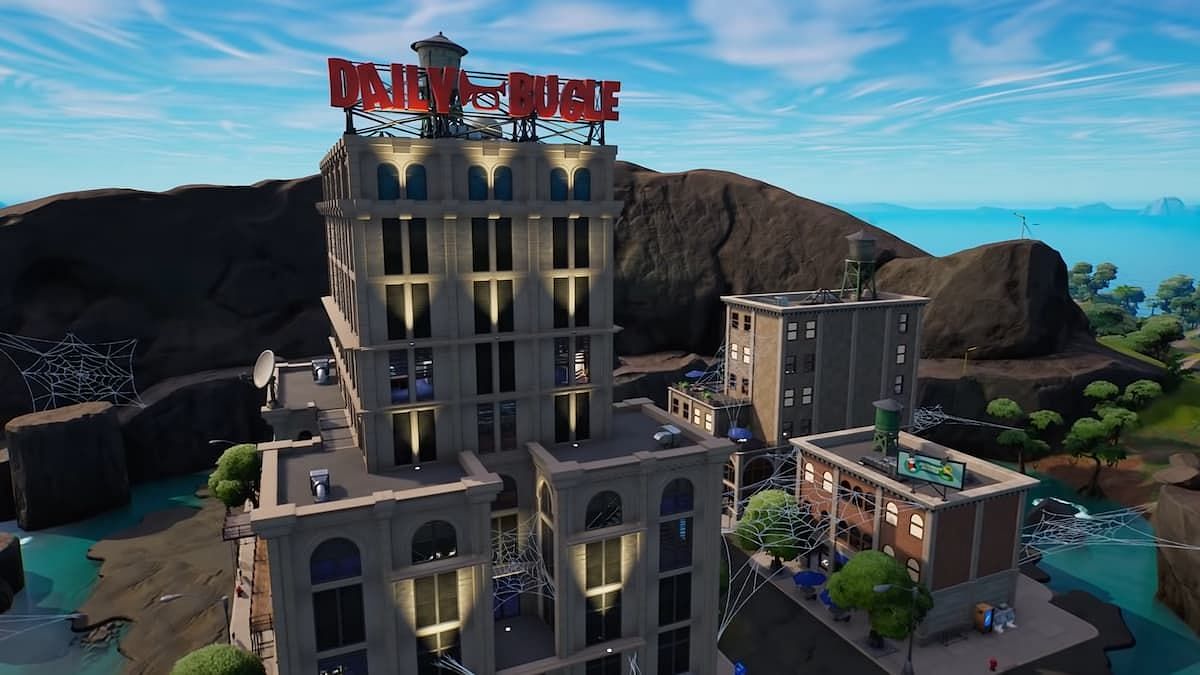 The Daily Bugle POI in Fortnite. (Image via Epic Games)