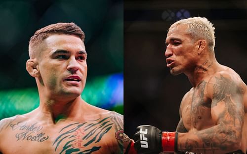 Dustin Poirier (left); Charles Oliveira (right)