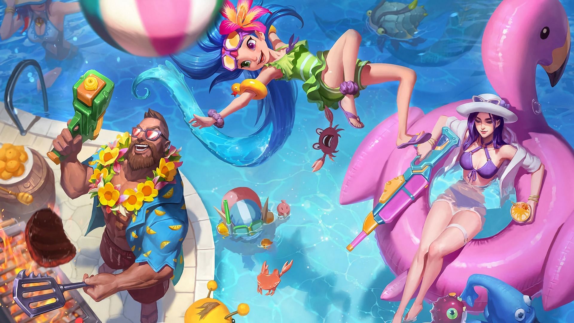 Pool Party Caitlyn and Zoe(Image via League of Legends)