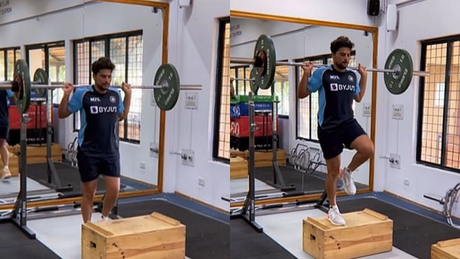 [Watch] Kuldeep Yadav sweats it out at NCA ahead of IPL 2022 mega Auction
