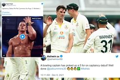 "He is a beast" - Twitterati reacts after Pat Cummins claims fifer on Test captaincy debut to bundle England for 147 at the Gabba