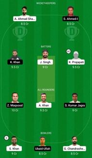 Dream11 Team for Qurum Thunders vs Darsait Titans - Oman D20 2021.