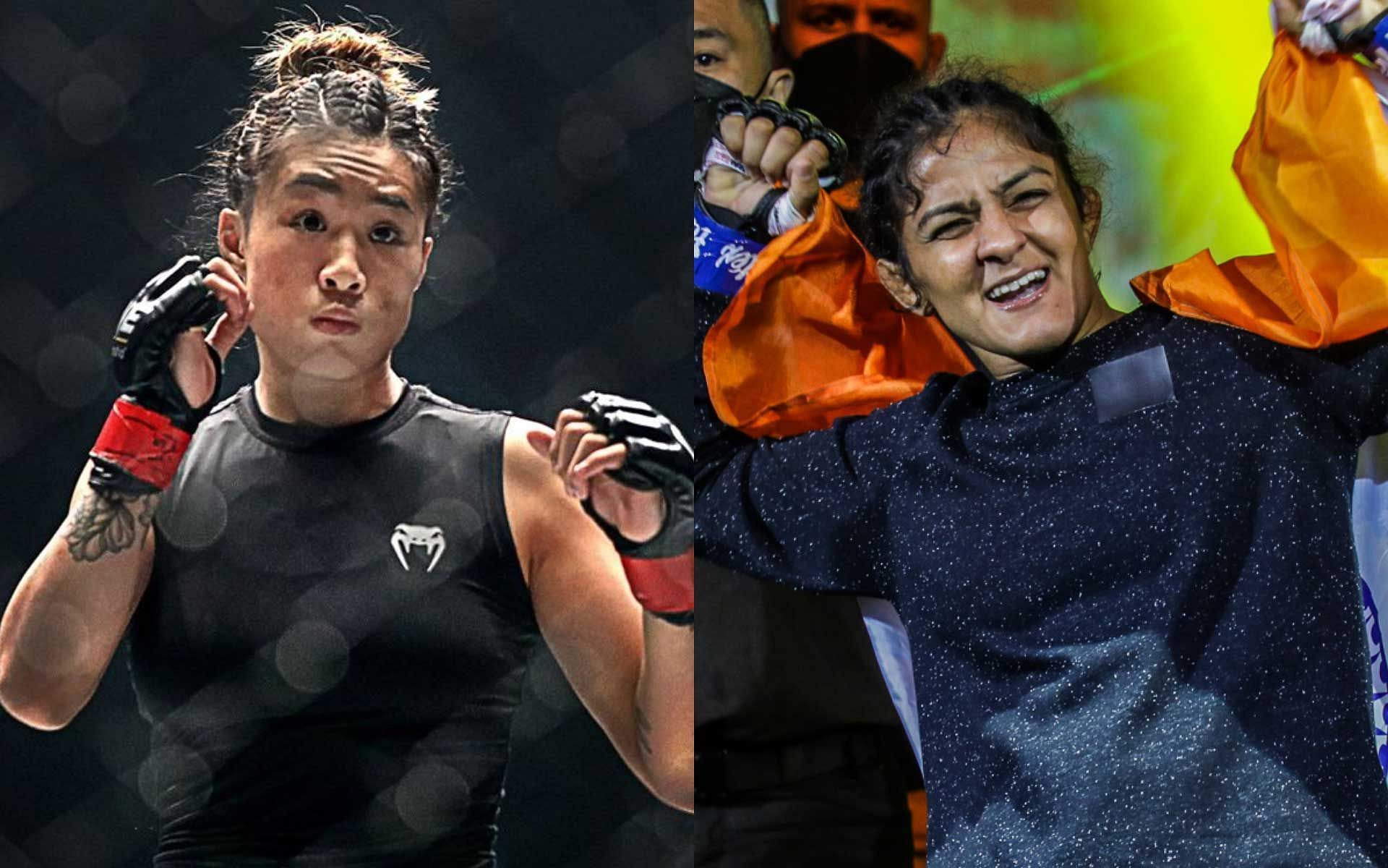 Angela Lee (left) Ritu Phogat (right) [Photo: ONE Championship]