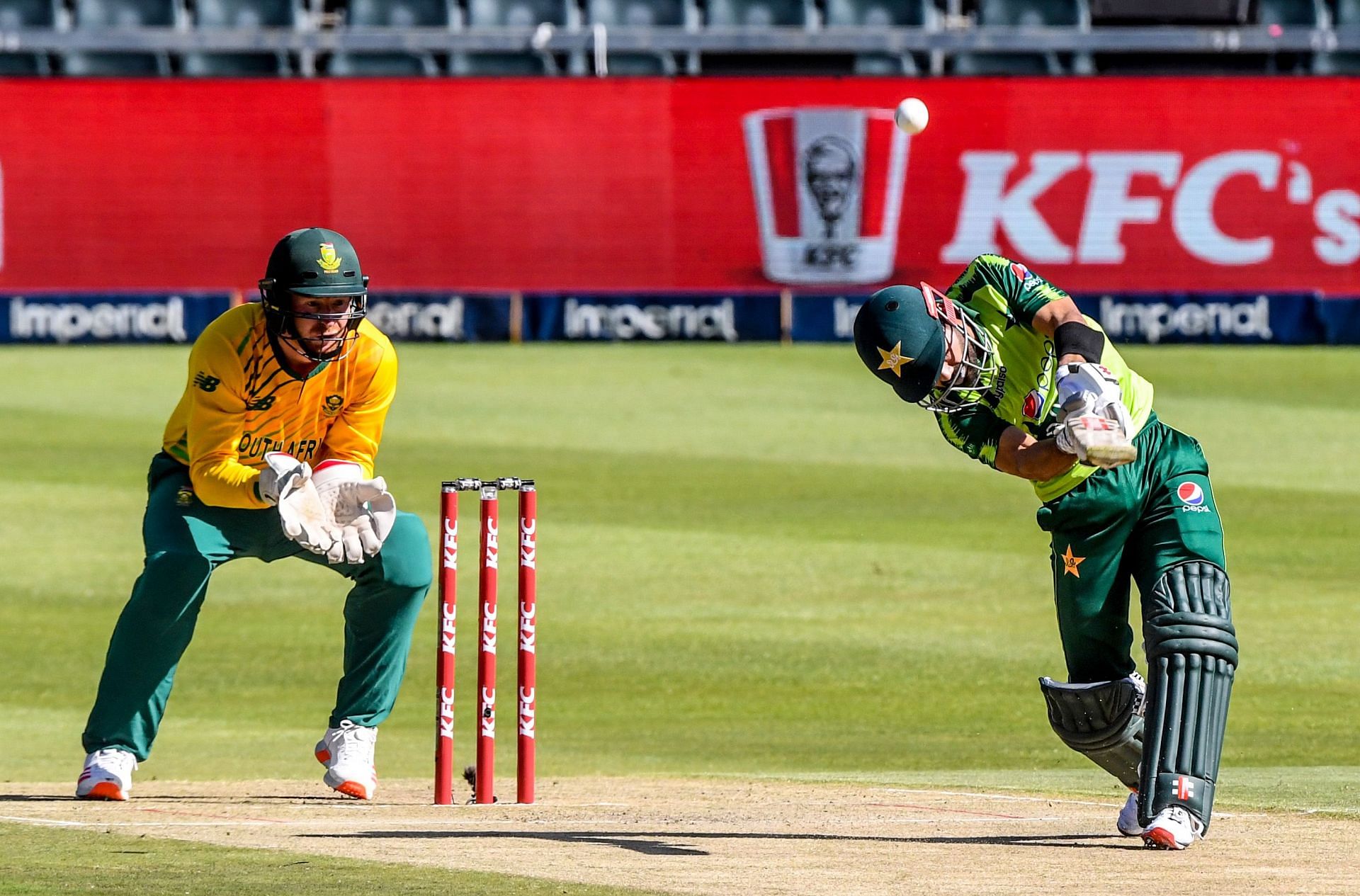 Mohammad Rizwan batting against South Africa. Pic: Getty Images