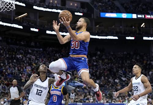 Steph Curry over Ja Morant, Memphis Grizzlies vs. Golden State Warriors on Thursday